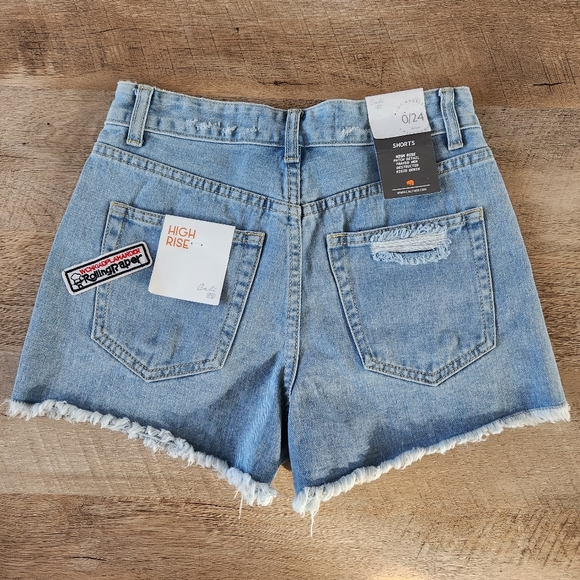Cali 1850 Cutoff High Waist Jean Shorts - Picture 2 of 12
